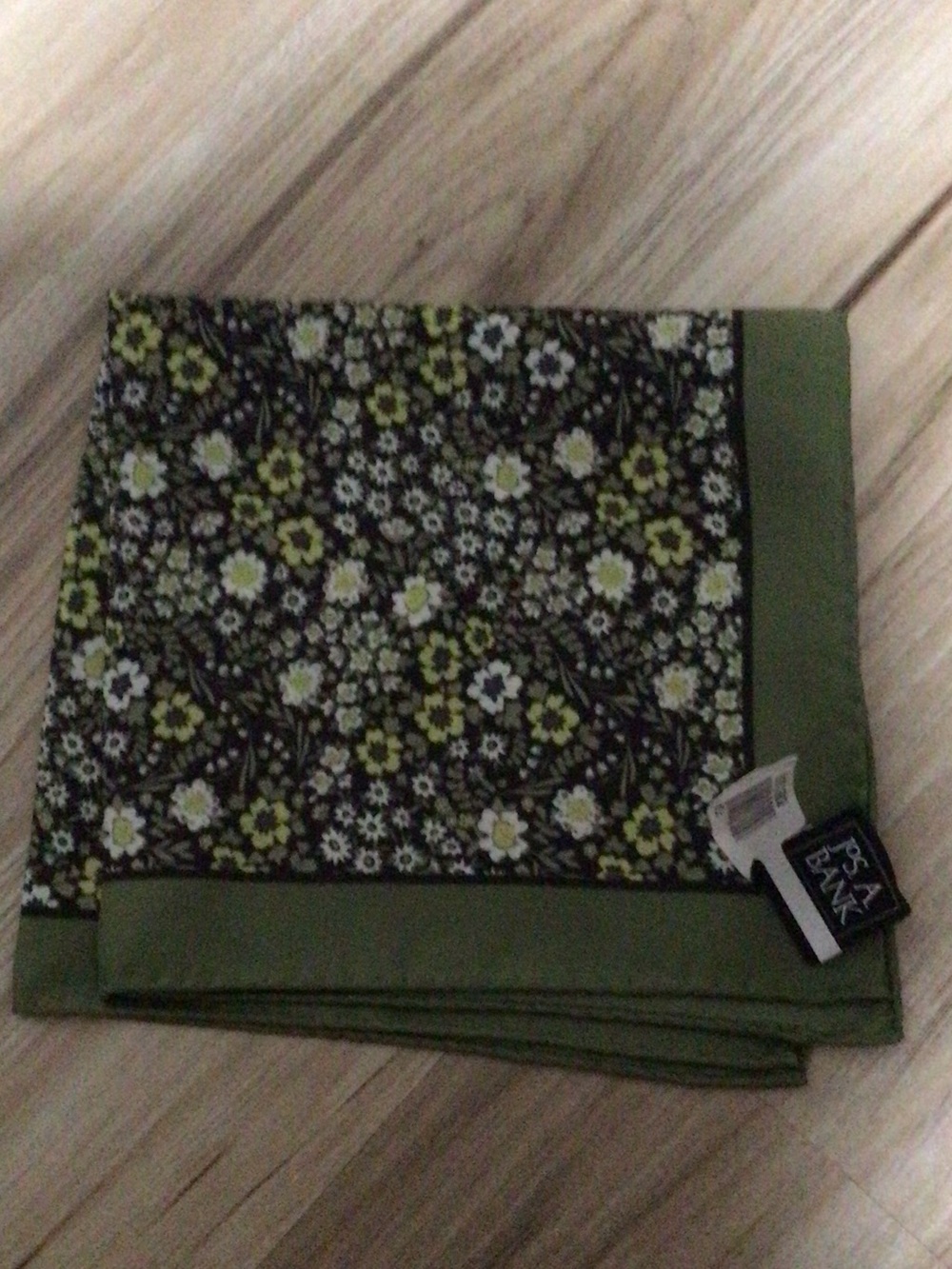 Floral Olive Green pocket Scarf by Jo’s A Bank